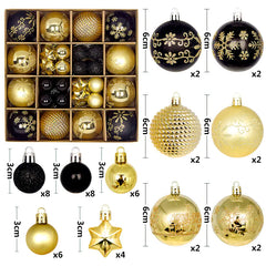 44pcs Christmas Ornaments Set with Decorative Balls