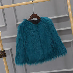 Kids' Fashion 2018 Winter Girls' Thick Faux Fur Coat