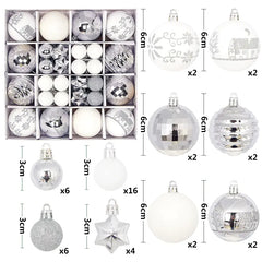 44pcs Christmas Ornaments Set with Decorative Balls