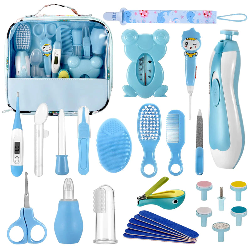 Baby Grooming Kit 29 in 1 Portable Baby Safety Care Set and Baby Electric Nail Trimmer Set Newborn Nursery Cleaner Essentials Health Care Set for Infant Toddlers Boys Girls Baby Grooming Care