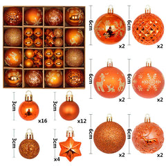 44pcs Christmas Ornaments Set with Decorative Balls