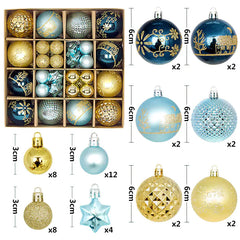 44pcs Christmas Ornaments Set with Decorative Balls