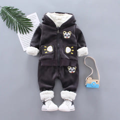 2020 Autumn Winter Kids Fashion Thick Velvet Set