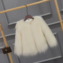 Kids' Fashion 2018 Winter Girls' Thick Faux Fur Coat