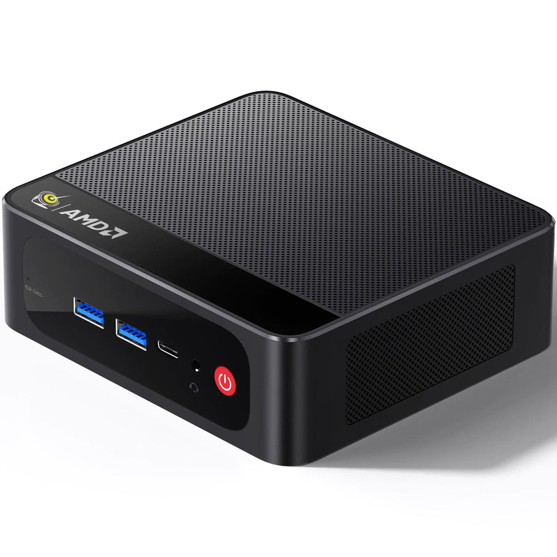 Beelink Mini PC EQR6 AMD Ryzen 6600H(Up to 4.5GHz) Dual LAN 24GB DDR5 500GB PCIE4.0 SSD Mini Computer Support Dual 1000M NIC/Dual 4K HDMI/WiFi6/BT5.2/USB3.2/Home/Office/Built-in Power Supply