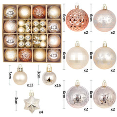44pcs Christmas Ornaments Set with Decorative Balls