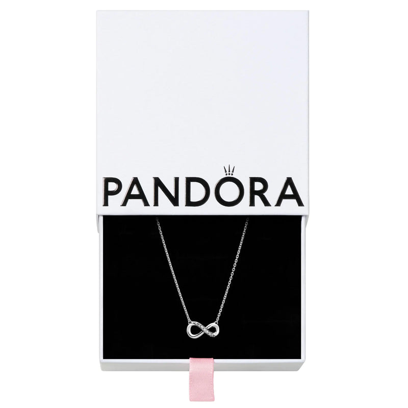 PANDORA Sparkling Infinity Collier Necklace - Great Gift - Stunning Womens Jewelry - Sterling Silver & Cubic Zirconia - 19.7