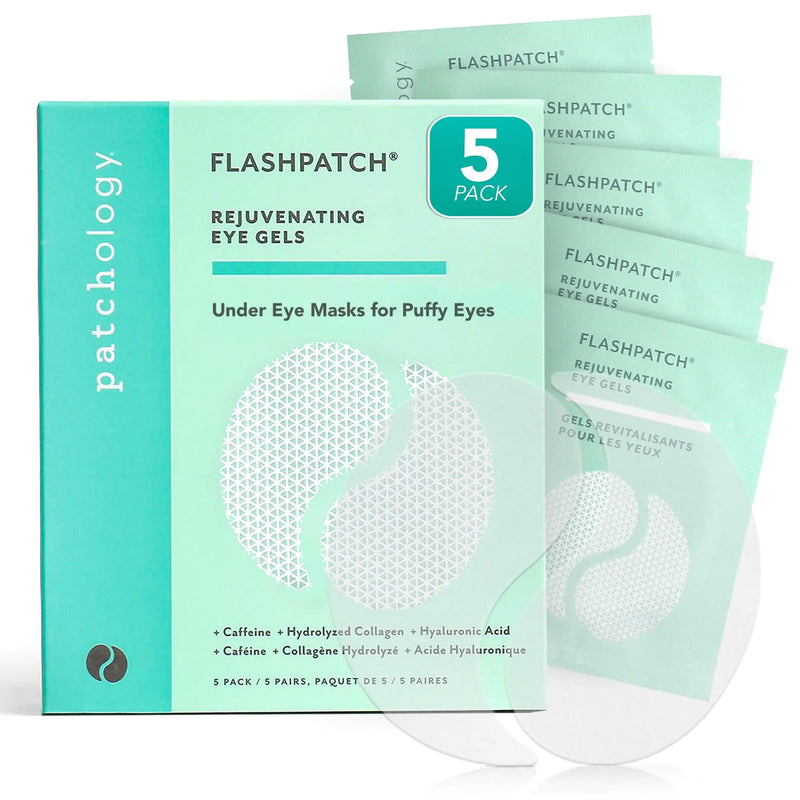 Patchology Under Eye Gel Patches – Natural Eye Masks for Puffy Eyes Dark Circles & Eye Bags Soothing Skincare Treatment for All Skin Types Beauty & Personal Care Essentials (5 Pairs)