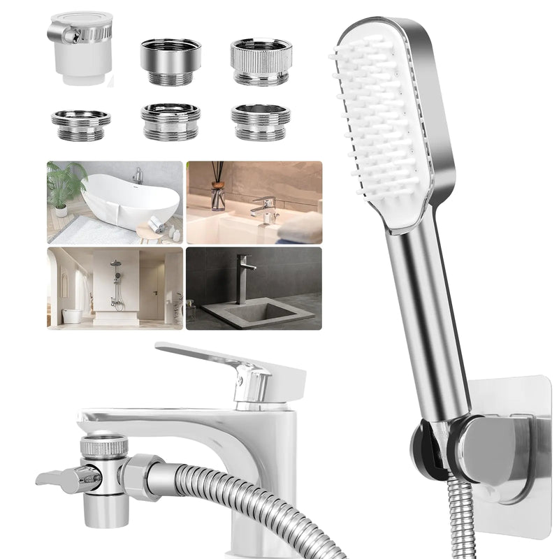 Dog Shower Attachment for Bathtub Faucet Pet Shower Sprayer Attachment with 5 Adapters 79