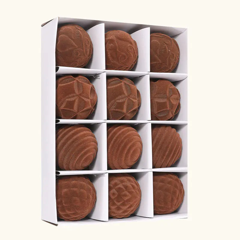 12-Pack Velvet Christmas Tree Ornaments - Plastic Balls