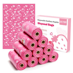 150Pcs Sanitary Napkin Disposal Bags Luxiv Pink Disposable Sanitary Bag Personal Care Disposal Bags for Tampons Trash Bag Disposable Mini Bag for Women Privacy Handling Bag Diaper Sack (Purple)