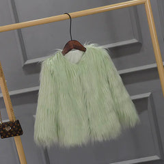 Kids' Fashion 2018 Winter Girls' Thick Faux Fur Coat