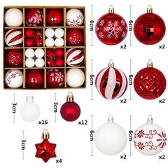 44pcs Christmas Ornaments Set with Decorative Balls