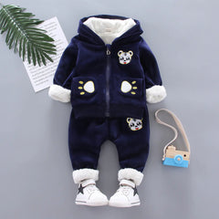 2020 Autumn Winter Kids Fashion Thick Velvet Set
