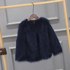 Kids' Fashion 2018 Winter Girls' Thick Faux Fur Coat