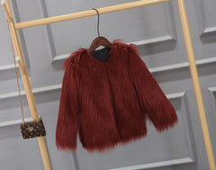 Kids' Fashion 2018 Winter Girls' Thick Faux Fur Coat