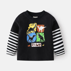 Cute Cotton Round Neck Non-Hooded Kids' Fashion Wear