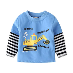 Cute Cotton Round Neck Non-Hooded Kids' Fashion Wear