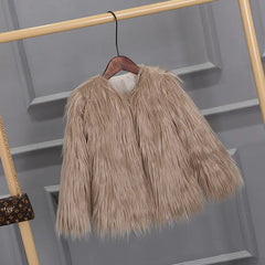 Kids' Fashion 2018 Winter Girls' Thick Faux Fur Coat