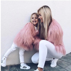 Kids' Fashion 2018 Winter Girls' Thick Faux Fur Coat