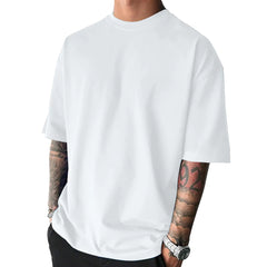 Mens Fashion Oversized Tshirts Workout Short Sleeve T-Shirt Dry Fit Lightweight Crewneck Tee Tops White
