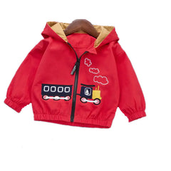 Fashion Cartoon Train Jacket for Toddler Kids
